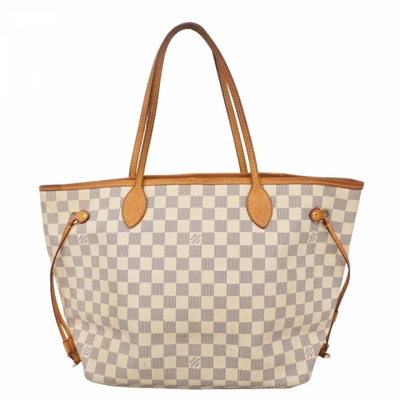 Authentic Louis Vuitton Neverfull MM damier Azur beige lining tote - Picture 1 of 15